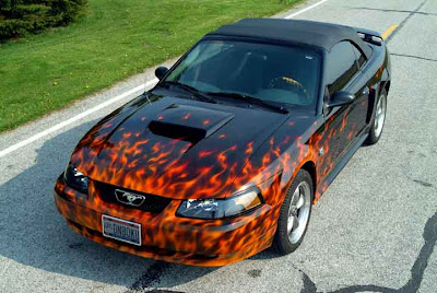 Flamin Carizzma Mustang Tribal Fire Airbrush