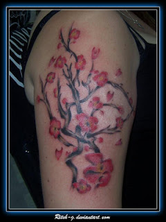 Shoulder Japanese Tattoo Ideas With Cherry Blossom Tattoo Designs With Image Shoulder Japanese Cherry Blossom Tattoos For Feminine Tattoo Gallery 1