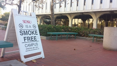 QUIT SMOKING :     SDSU university  bans smoking