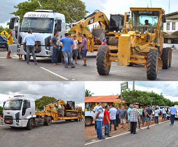 Máquinas chegam e retomam pavimentação asfáltica da rodovia que liga a CE-232 ao povoado Campestre em Cocal