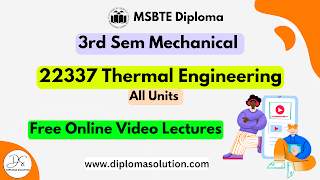 MSBTE Thermal Engineering Video Lectures in FREE | MSBTE Diploma 22337 Mechanical Engineering