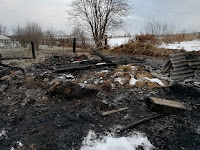 (ФОТО)Пожар в селе Знаменское, ул. Калинина, д. 18