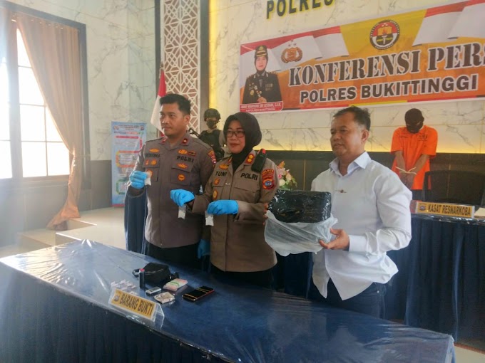 Polres Bukittinggi Amankan Pengedar Sabu dan Pencabulan Terhadap 6 Orang Bocah