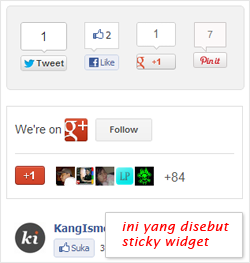 sticky widget blogger