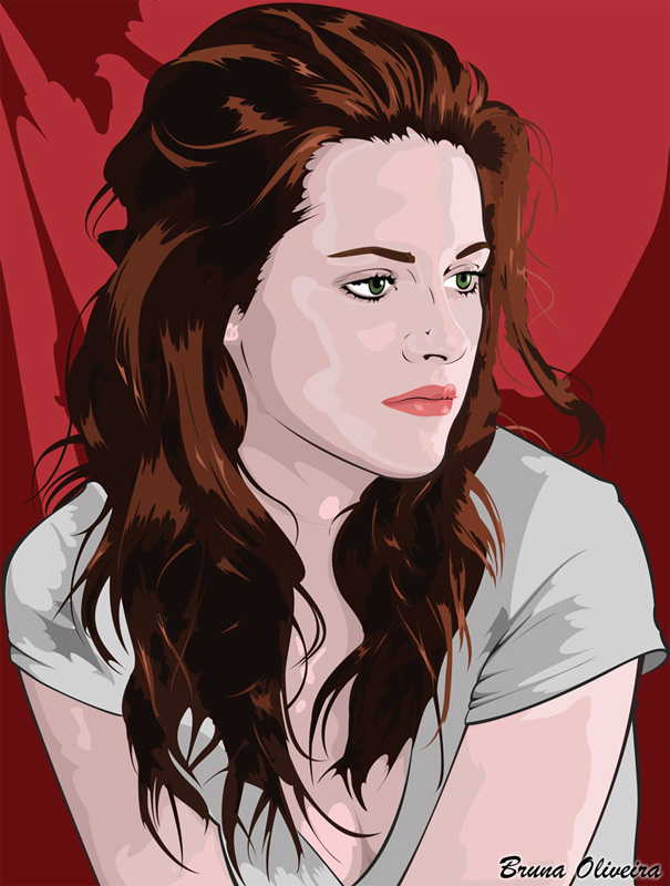 Cool Kristen Stewart drawing Check out Bruna's website here to see more 