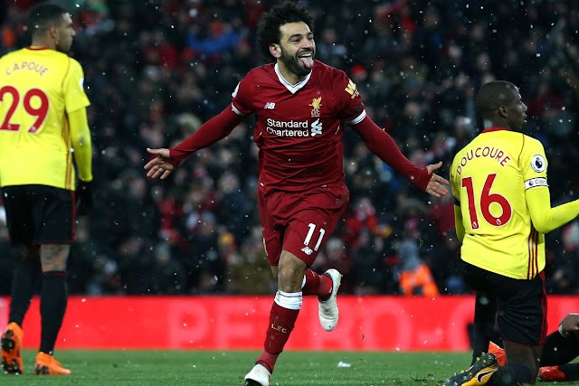 Salah dẫn đầu vua phá lưới - Liverpool bám đuổi MU