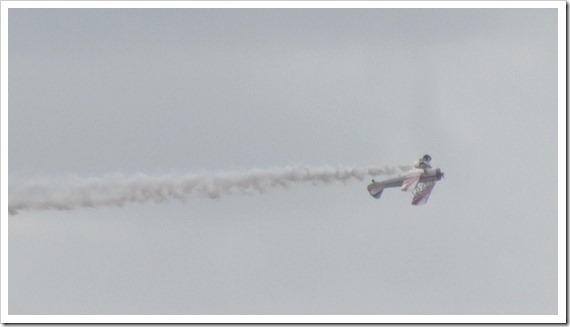 Bi-Plane Red White Striped 1942 army air corp Gary Rower vintage Stearman (23)