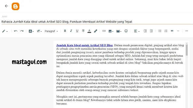 Jumlah Kata Ideal untuk Artikel SEO Blog