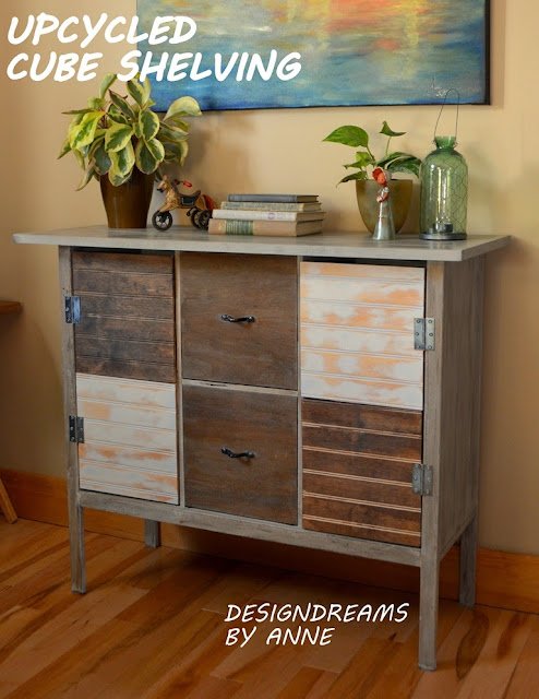 http://designdreamsbyanne.blogspot.ca/2014/09/upcycling-upcycled-cube-shelf.html