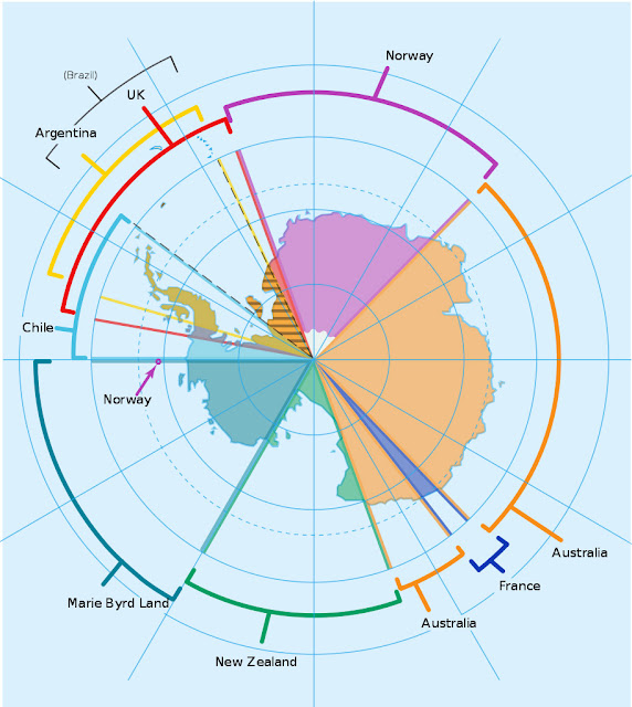 political map of Antarctica