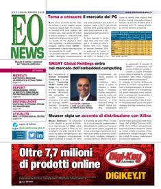 EO News 632 - Luglio 2019 | ISSN 0394-6681 | TRUE PDF | Mensile | Elettronica | Attualità | Professionisti
Prima e unica rivista digitale italiana dedicata al mercato delle tecnologie elettroniche, EO News è uno strumento indispensabile per mantenersi aggiornati sui mercati in sempre più rapida evoluzione. News in tempo reale, analisi di mercato, opinioni dei principali protagonisti rappresentano un valido ausilio per tutti i «decision maker». La stretta collaborazione con le più importanti e autorevoli società di ricerche e di analisi di mercato sia italiane sia straniere e la cooperazione con opinion leader sono le garanzie di attendibilità e qualità dell’informazione.