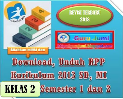  Selamat pagi tiruananya terutama kepada guru Download, Unduh RPP Kurikulum 2013 SD, MI Kelas 2 Semester 1 dan 2 Revisi Terbaru 2018