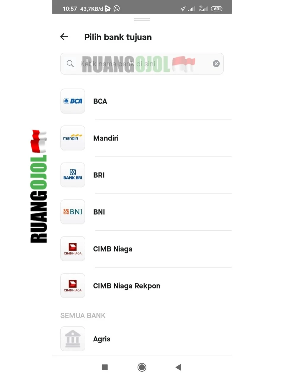 Cara Transfer Saldo Gopay Gojek Customer ke Rekening Bank