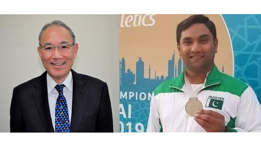 Tokyo Paralympics: Ambassador MATSUDA greets Haider Ali in Discus throw