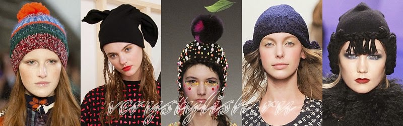 Fall Winter 2014 - 2015 Women's Knitted Hats Fashion Trends