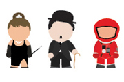 juego de iconos del cine