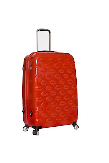 lulu guinness luggage red kiss luggage