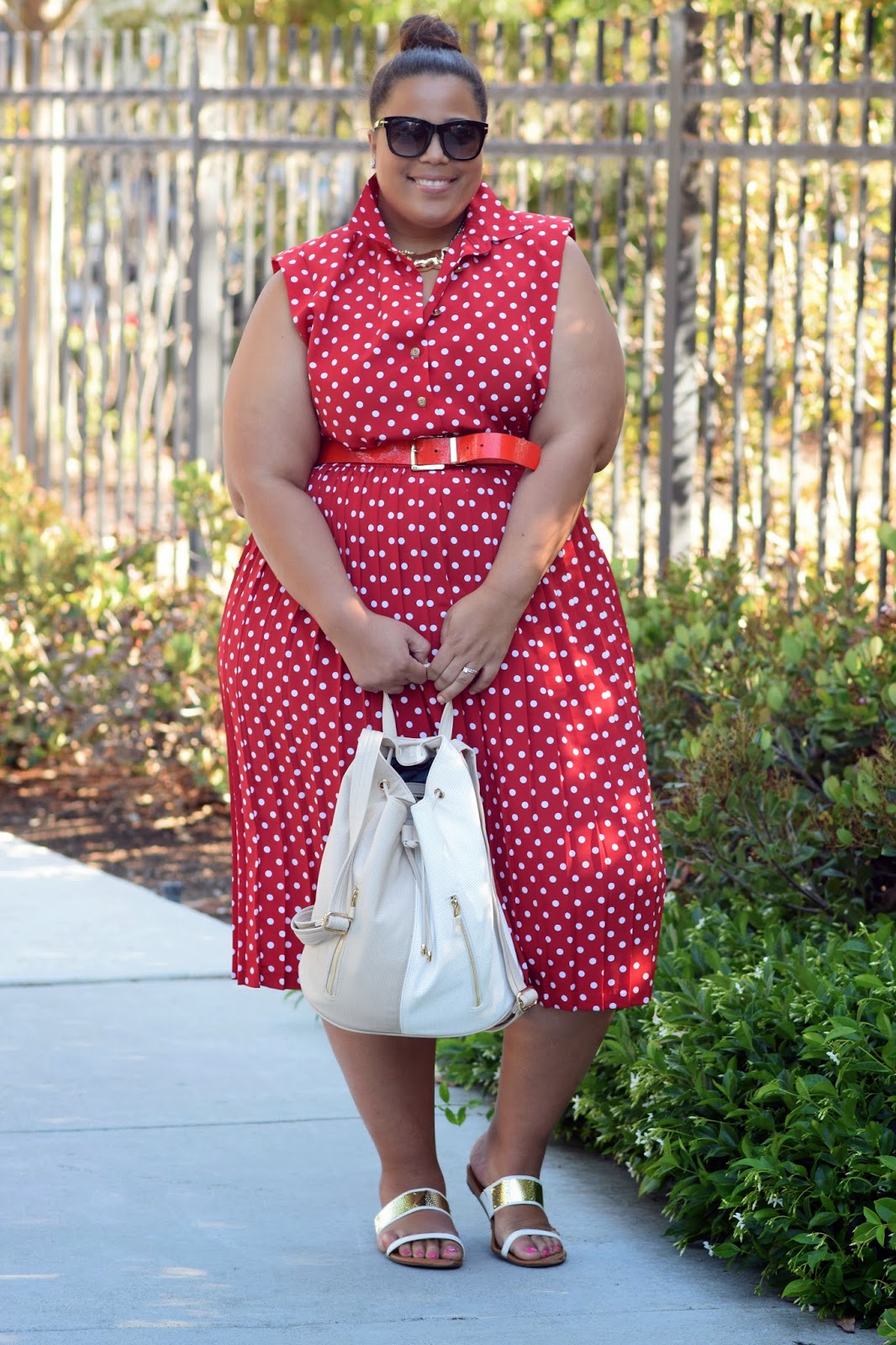 Plus size polka dot dress, plus size Vintage