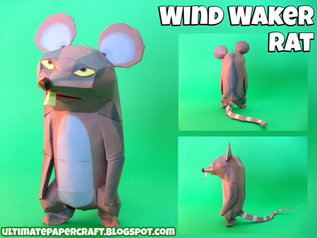 The Wind Waker Rat Papercraft