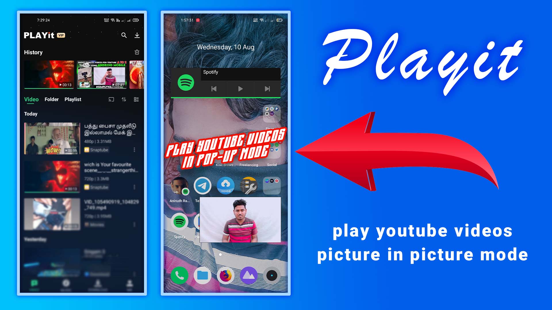 how to play youtube videos in popup mode