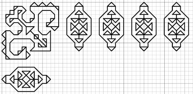 free blackwork corner edge pattern