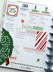 SRM Stickers Blog - December Planner Pages by Christine  -  #planner #december #stickers #christmas #borders #doilies #stitches #clearstamps #janesdoodles #borders #sentiments 