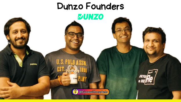 Dunzo Founders - (from left) Ankur Aggarwal, Mukund Jha, Kabeer Biswas and Dalvir Suri,Dunzo Business Model,Dunzo Founders,Dunzo Startup Story,Dunzo Competitors,Dunzo App,Dunzo Delivery,E-Commerce,Delivery,Grocery Delivery,Bengaluru Startups,Indian Startup,Startup Story,Startup,Markets,