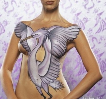 woman body painting  by Emma Hack