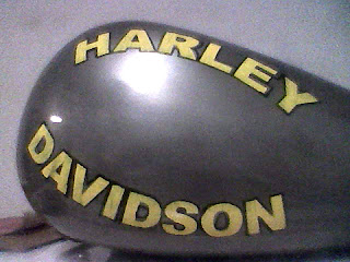 Harley Davidson and the Marlboro Man replica FXR Black Death 3 custom softail fuel tank artwork