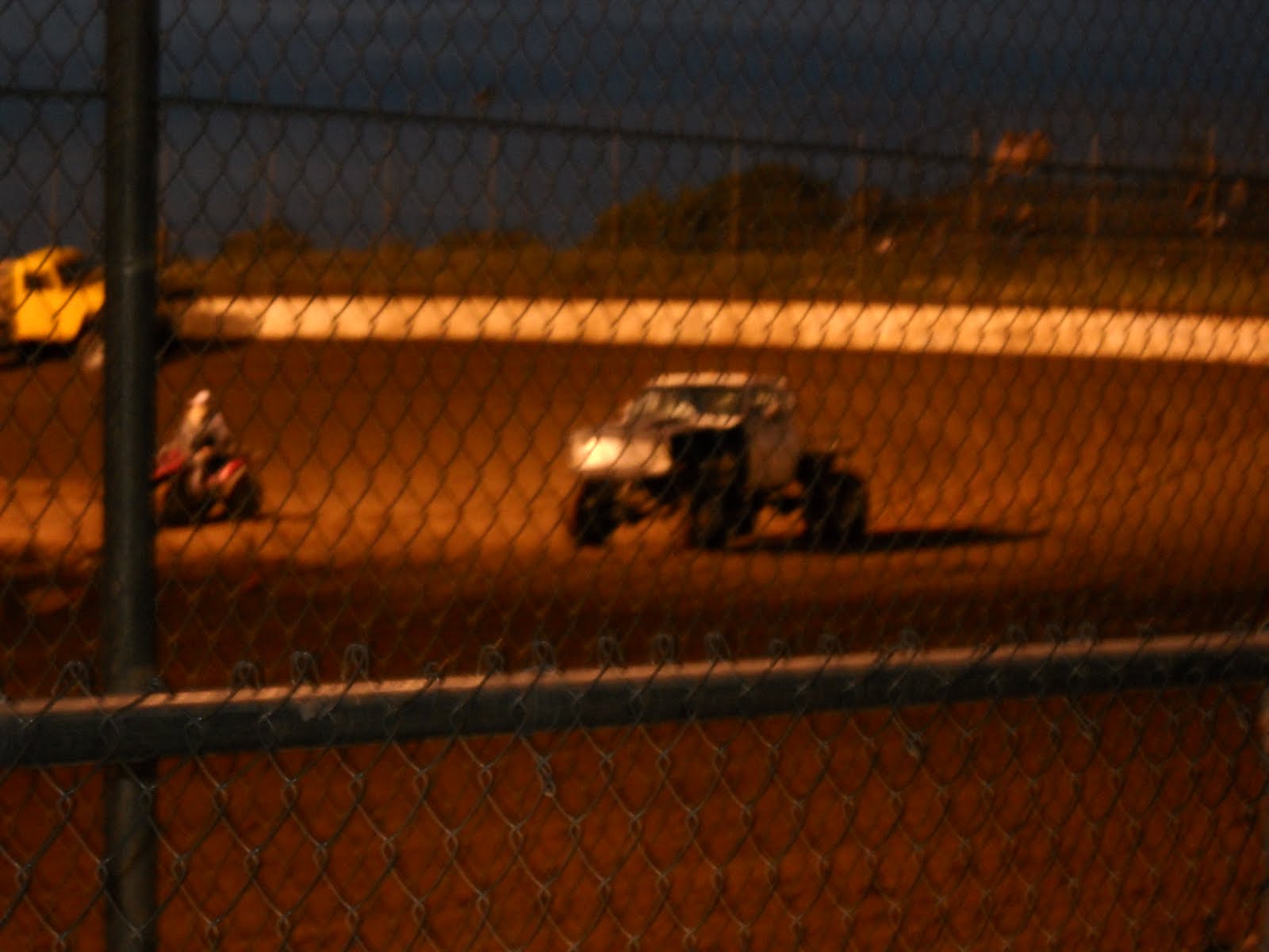 This weekend we headed to the race track to watch th mud bogs and the Monster trucks. Dale drove my Dad's truck in the mud bog and took 2nd place out of 13.