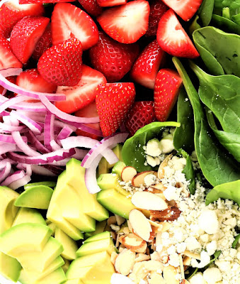 Summer Strawberry Spinach Salad with Avocado