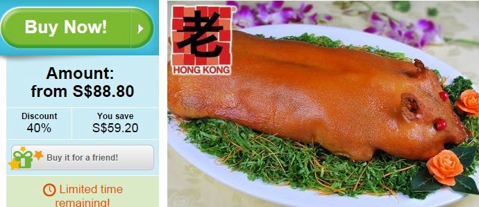 Old Hong Kong Kitchen offer, Novena, groupon singapore, discount, suckling pig