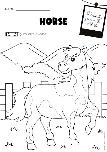 Farm - Horse Coloring Page