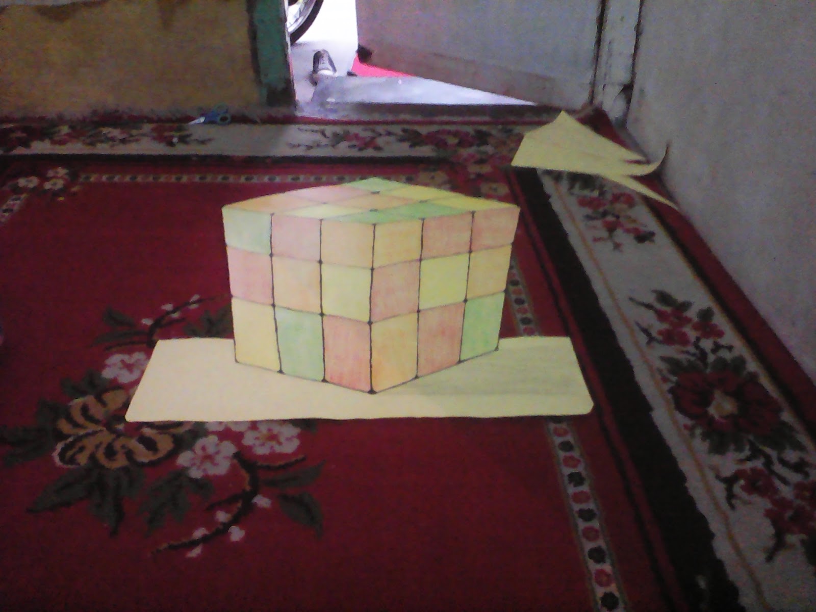 Cara Membuat Gambar 3D Di Kertas Cara Membuat Gambar Rubik