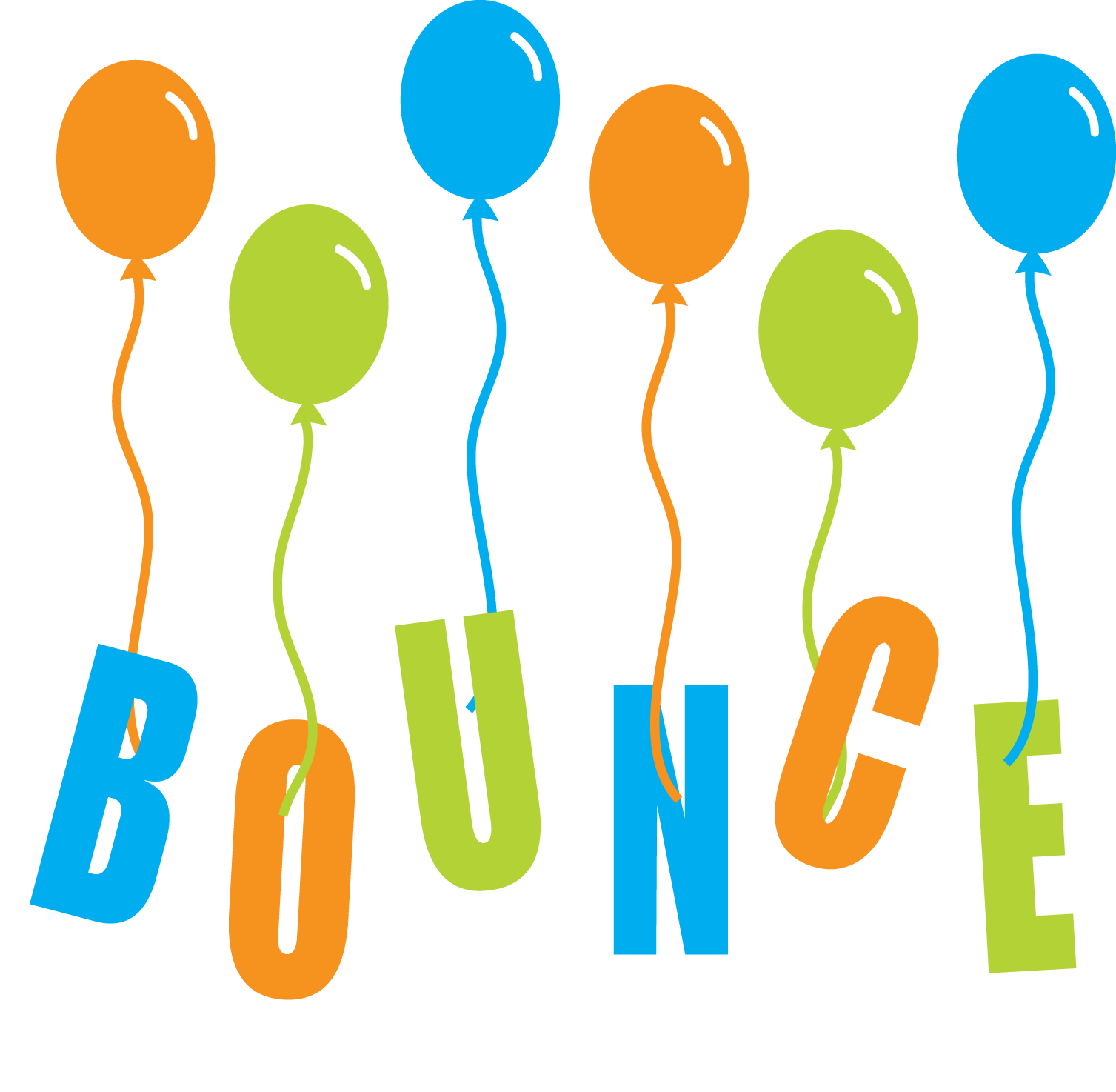 Kids in a Bounce House: Free Printable Clipart.