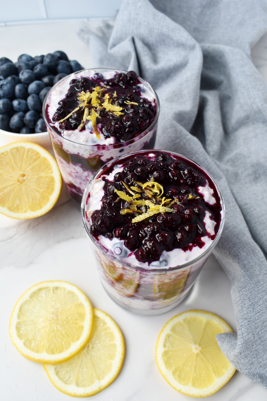 Blueberry Lemon Cheesecake Overnight Oats