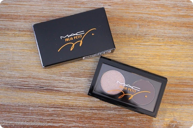 MAC Julia Petit Eyeshadow x2 Duo Sagu Lidschatten Druzy Black Plum LE limitiert Limited Edition Swatch Review Swatches Augenmakeup AMU Testbericht Test