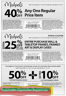 Free Printable Michaels Coupons