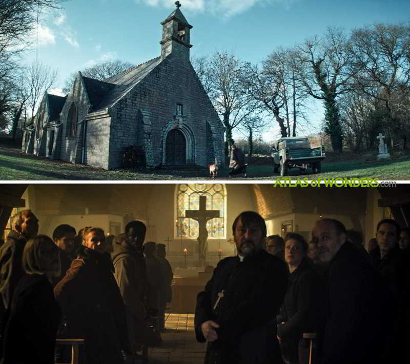Church scene with actors Lieux de tournage