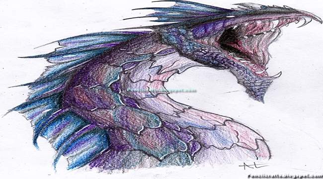 New Color Pencil Drawings Dragon