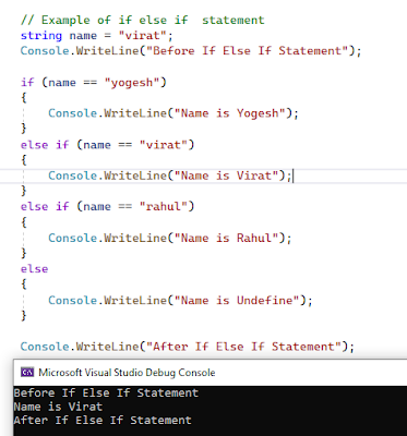 Conditional Statements in C# By Yogeshkumar Hadiya | YogeshHadiya.in