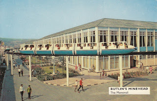 Butlin's Minehead postcard M13. The Monorail. Postally unused