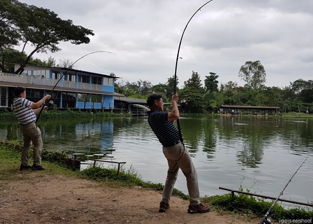 fishing at the Bo Sang Fishing Park in Chiang Mai