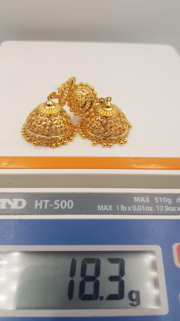 jhumka design in gold,new jhumka design gold,latest gold jhumka designs, gold jhumka,antique jhumka designs, temple jhumkas, Beautiful Gold Earrings pinjada,gold ear studs designs,fancy gold earrings designs,fancy jhumka designs, Samanta Jewellers Designs