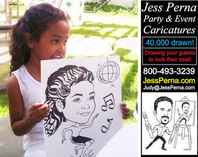 Riverside Caricaturist Birthday Party Drawing Girl Dancing