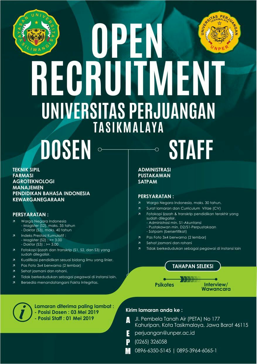 Lowongan Kerja Pustakawan Di Universitas Perjuangan Tasikmalaya Dunia Perpustakaan
