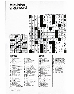 Behold my mad TV Guide crossword skillz, ye mighty, and despair.