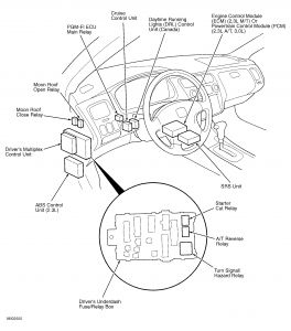 main relay honda accord 2001