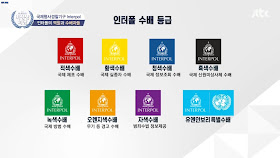 red blue green yellow black orange purple Interpol-United Nations Security Council Special Notice jtbc