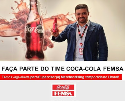 Coca-Cola está selecionando Supervisor Merchandising no Litoral